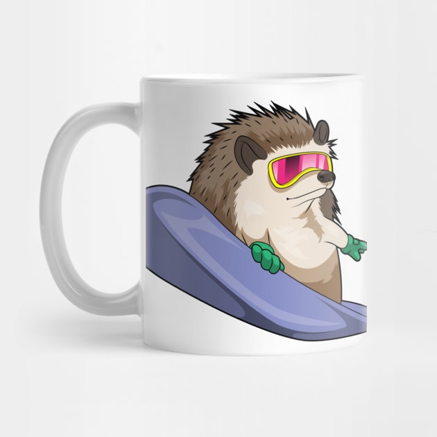 Hedgehog Snowboard Winter sports by Markus Schnabel